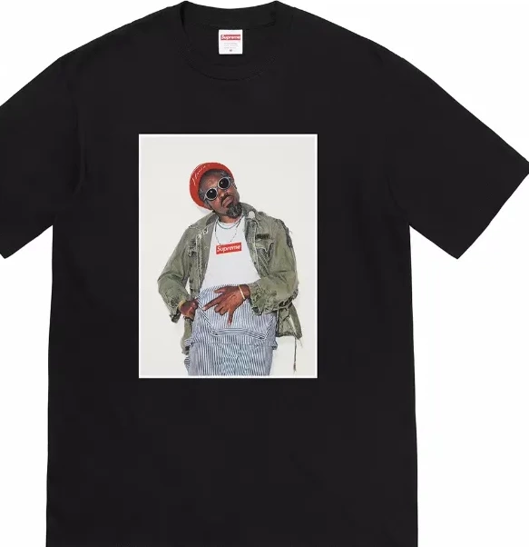 Black and é L M é sleeved Andr XL 22FW T-shirt Short Tee Person Andr Photo S Benjamin White 0524